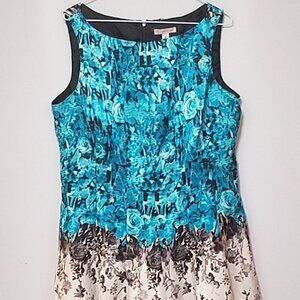 Dress Barn New/washed teal-black-white summer dress